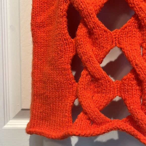 H&M Orange Knit Sleeveless Top Size M - Picture 4 of 10